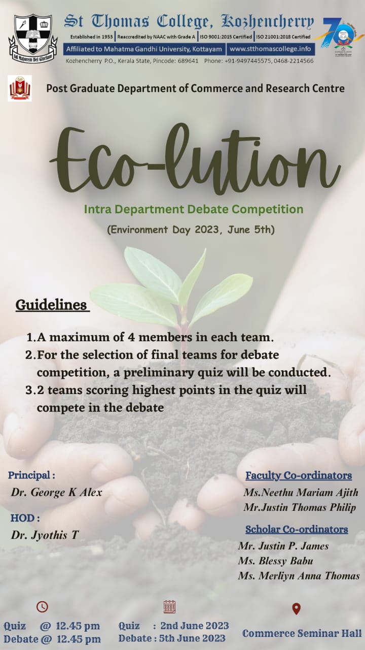 Eco-lution ( Intra Department Debate Competition )